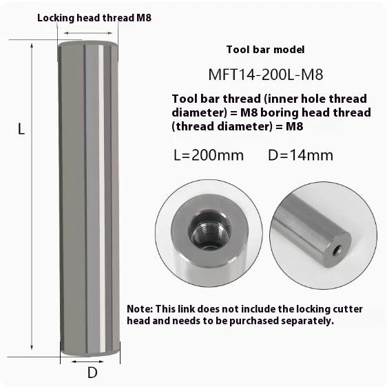 6034 MFT tungsten steel anti-vibration cutter shank lock tooth cutter shank high precision end milling cutter shank monolithic alloy interchangeable carbide head Shandong Denso Pricision Tools Co.,Ltd.